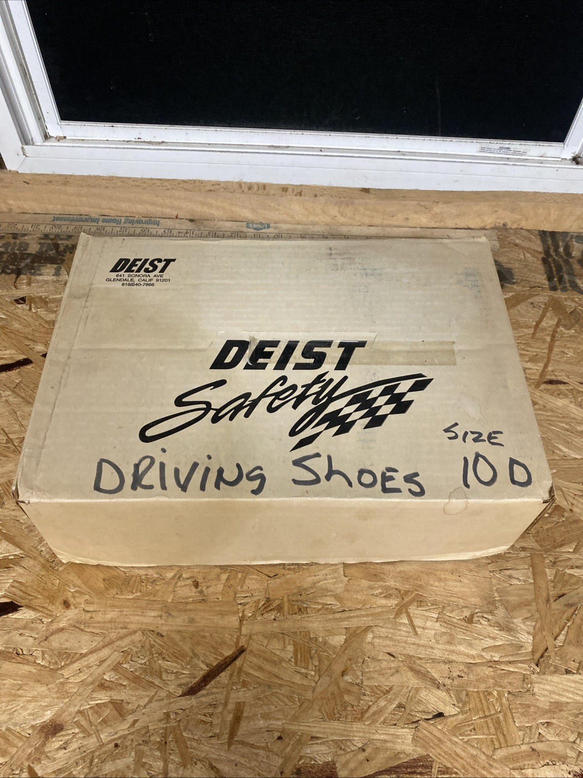 Rare Vtg New In Box Deist Safety Driving Shoes Men 10 Black Suede Leather Racing