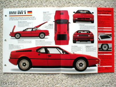 1979 / 1980 / 1981 BMW M1 / M-1 IMP Brochure