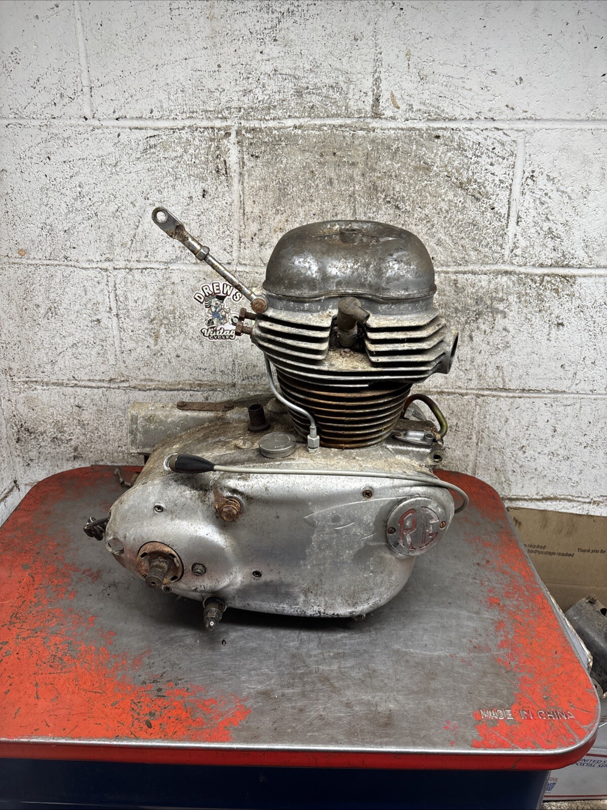 1960s Royal Enfield Continental 250 Gt Gt250 Engine Motor Complete Turns Over