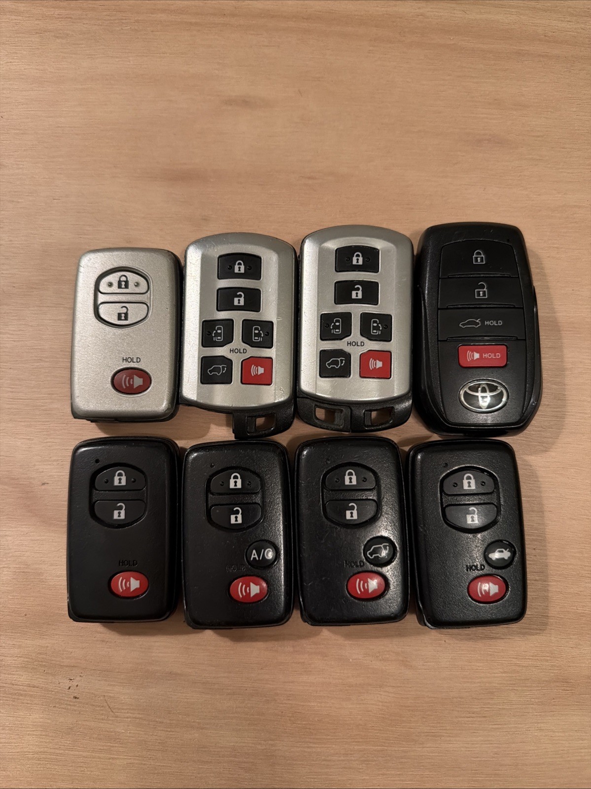 Lot Of 8 Toyota Smart Key Fob Remotes