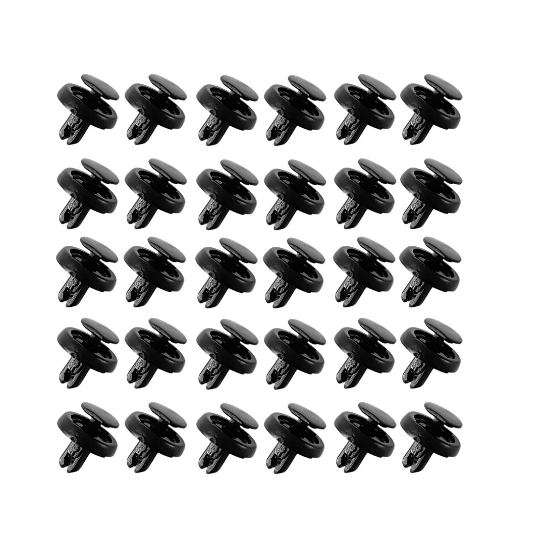 For Toyota Camry Push-Type 30Pcs Nylon Black Splash Shield-Front Clip Retainer For Toyota Camry Push-Type 30Pcs Nylon Black Splash Shield-Front Clip Retainer