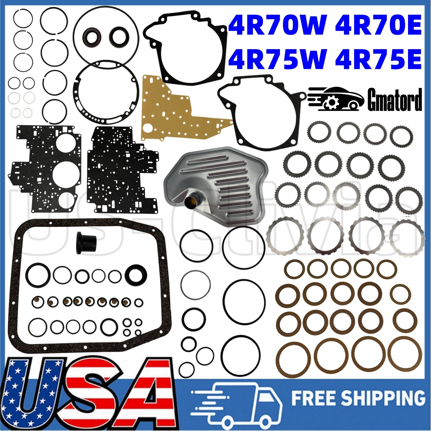 4R70W 4R70E 4R75W 4R75E Transmission Master Overhaul Rebuild Kit For Ford F-150