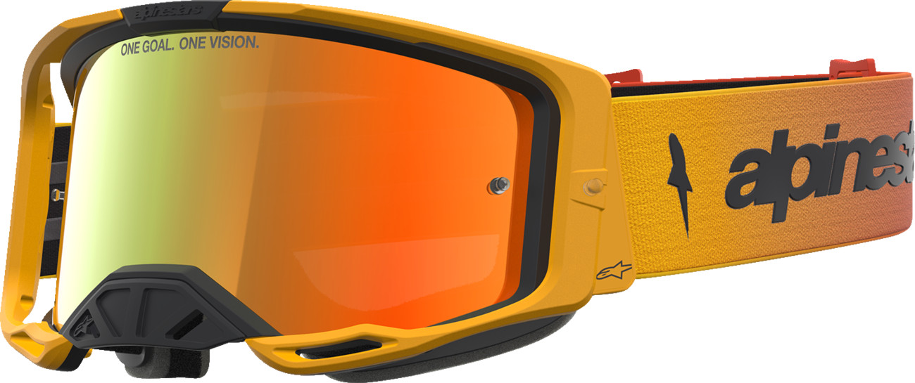 Alpinestars Vision 8 Amber Goggles - Fire Red/Black - Red Mirror Lens Alpinestars Vision 8 Amber Goggles - Fire Red/Black - Red Mirror Lens