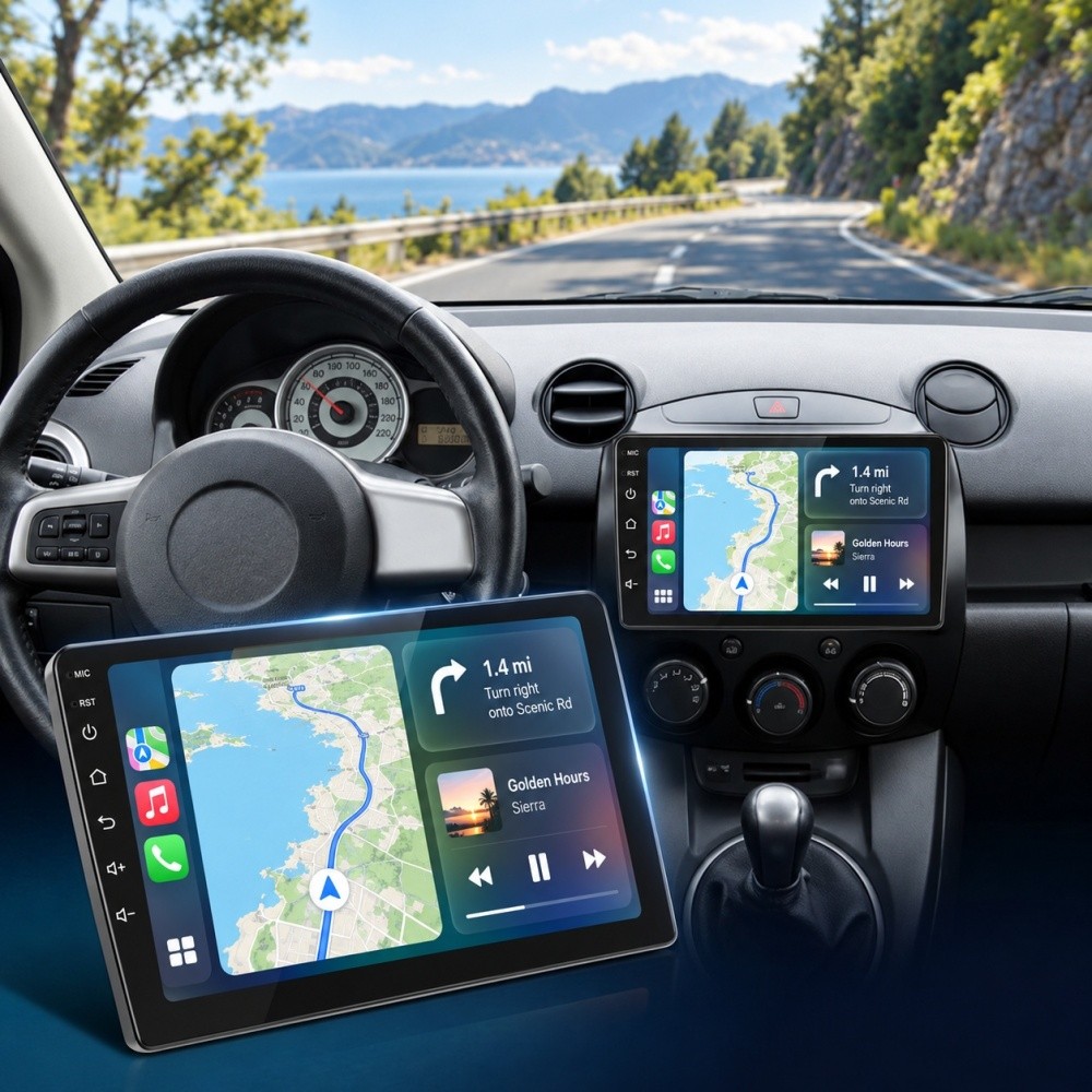 For Mazda 2 2007-2014 Car Stereo Radio Android 15 Apple CarPlay GPS WIFI 4+64GB