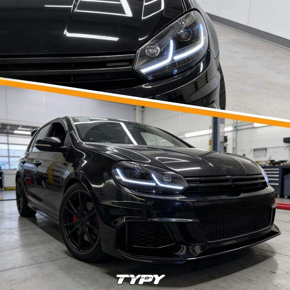 LED Headlight Only Fit For Golf 6 MK6 09-12 Original Halogen Front Light w/ DRL