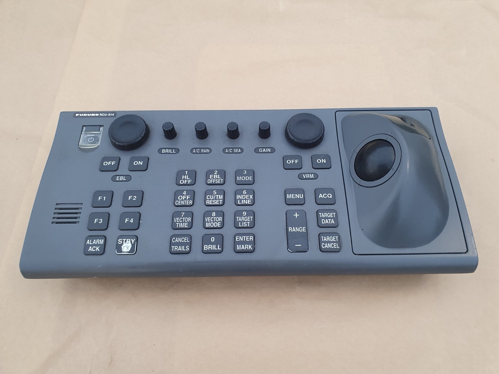 Furuno RCU-014 Radar Control Unit Keyboard FAR-21x7 28x7 Series - Fleet Pull Furuno RCU-014 Radar Control Unit Keyboard FAR-21x7 28x7 Series - Fleet Pull