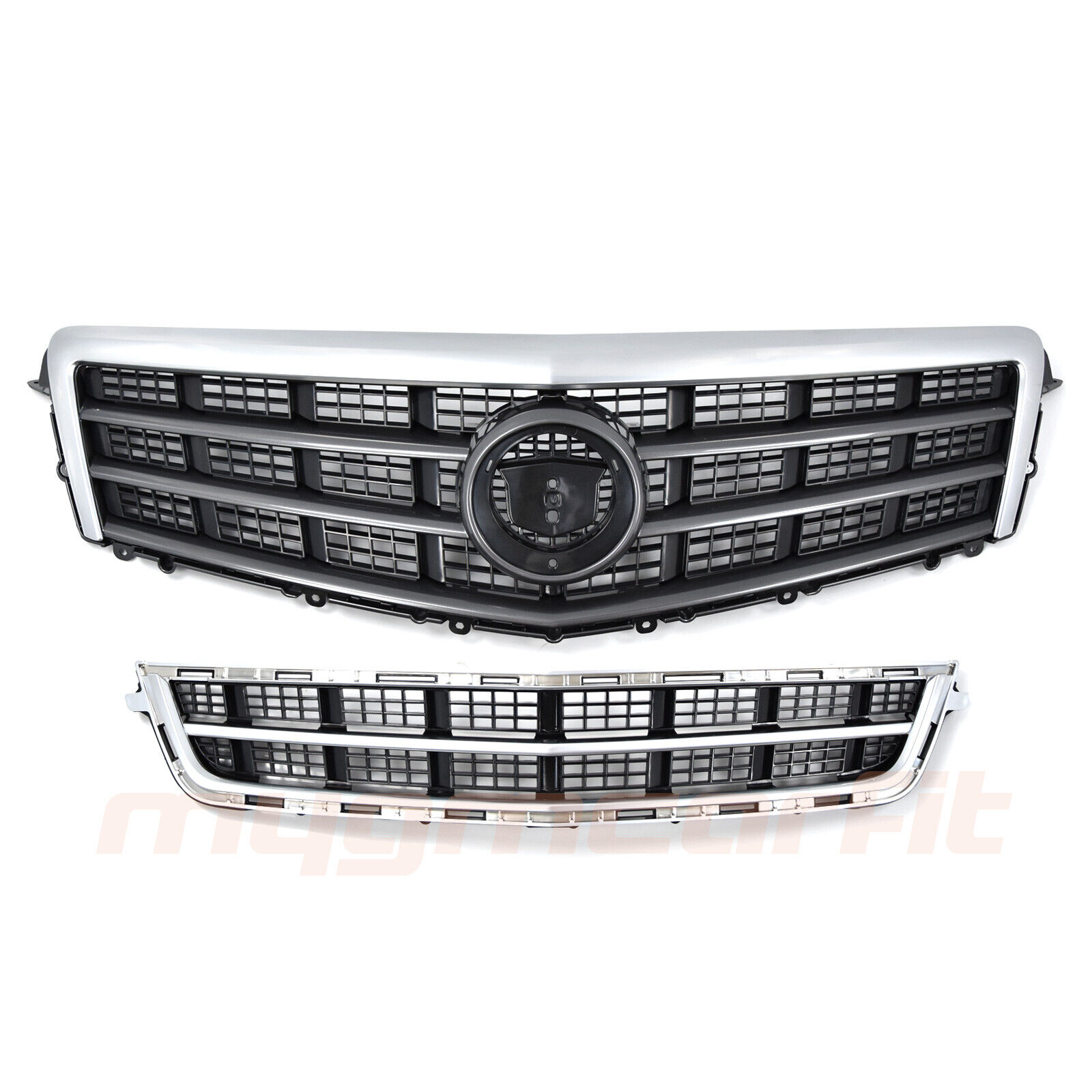 2013-2014 Cadillac ATS Front Upper Grille + Lower Grill OEM 22976330 20861616