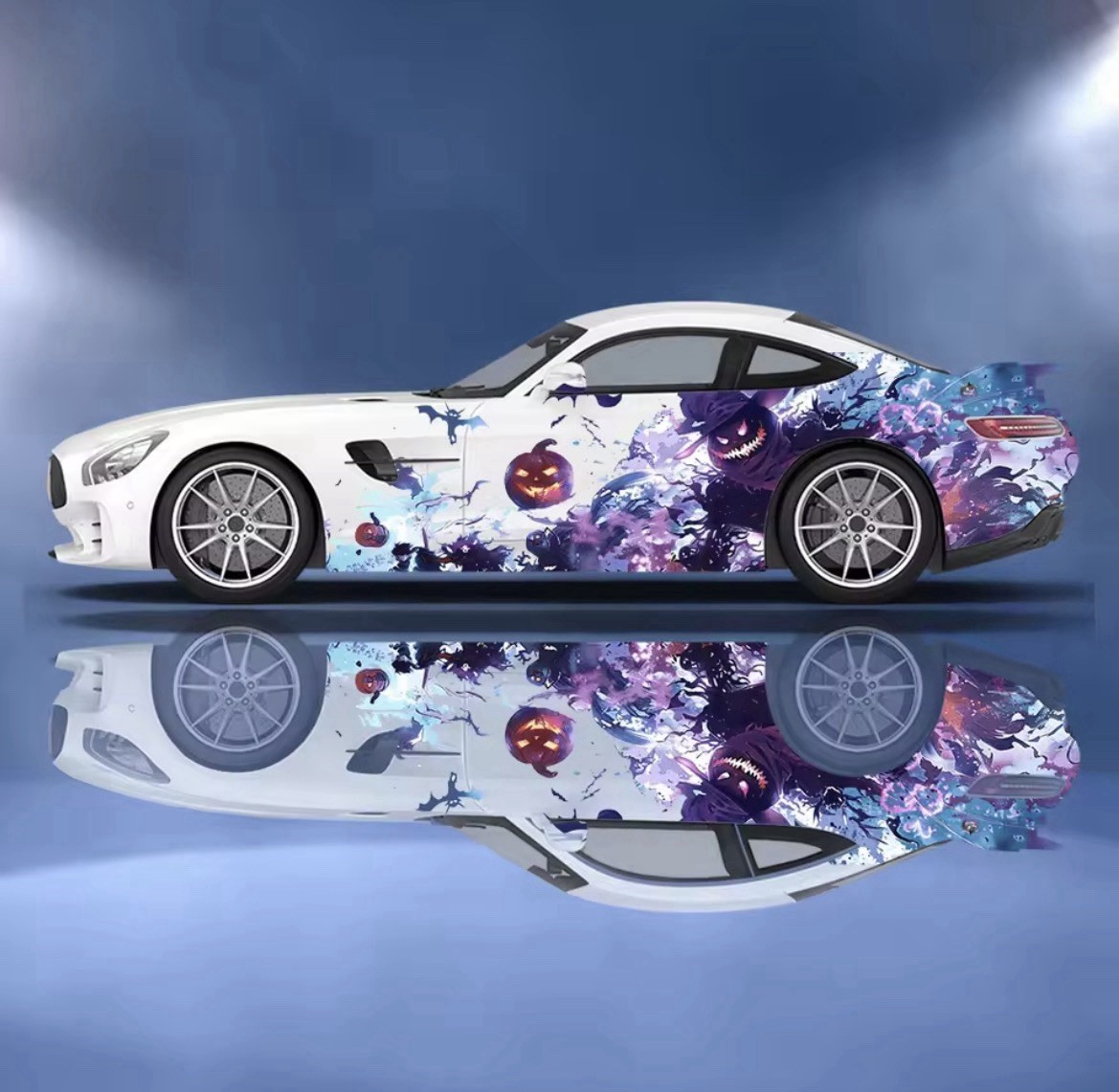 Halloween Car Decals; Halloween Inspired Large Car Decal 2 Pieces; Pumpkin Decal