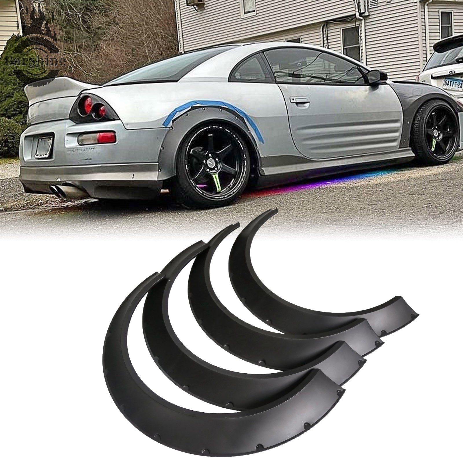 Fender Flares Over Wide Body Kit Wheel Arches Protector For Mitsubishi Eclipse