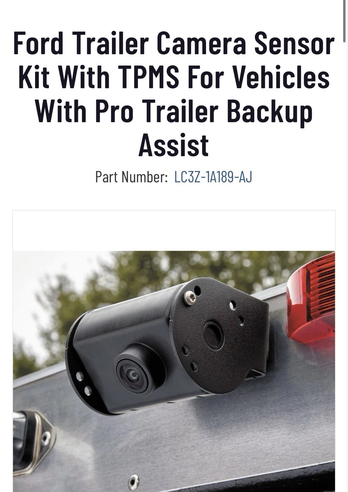 2017-2022 Ford Super Duty Trailer Sensor Kit