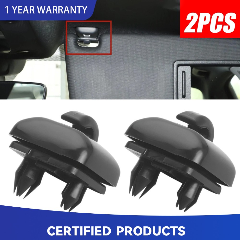 2X Sun Visor Black Clip Holder Hooks for Audi A3 S3 A4 S4 A5 S5 Q3 Q5 8U0857562A