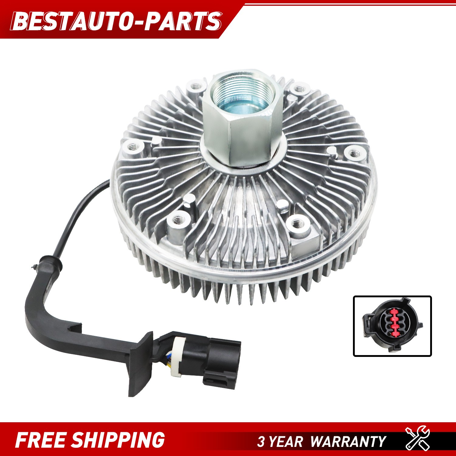Fan Clutch for 2003-10 Ford 6.0L V8 Powerstroke Diesel 4C3Z-8A616-AA 4C3Z8A616AA