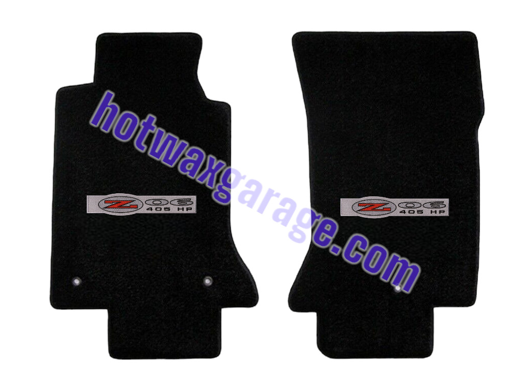 2002-2004 Corvette ZO6 Lloyd Velourtex Front Floor Mats with ZO6 405 HP  LOGO