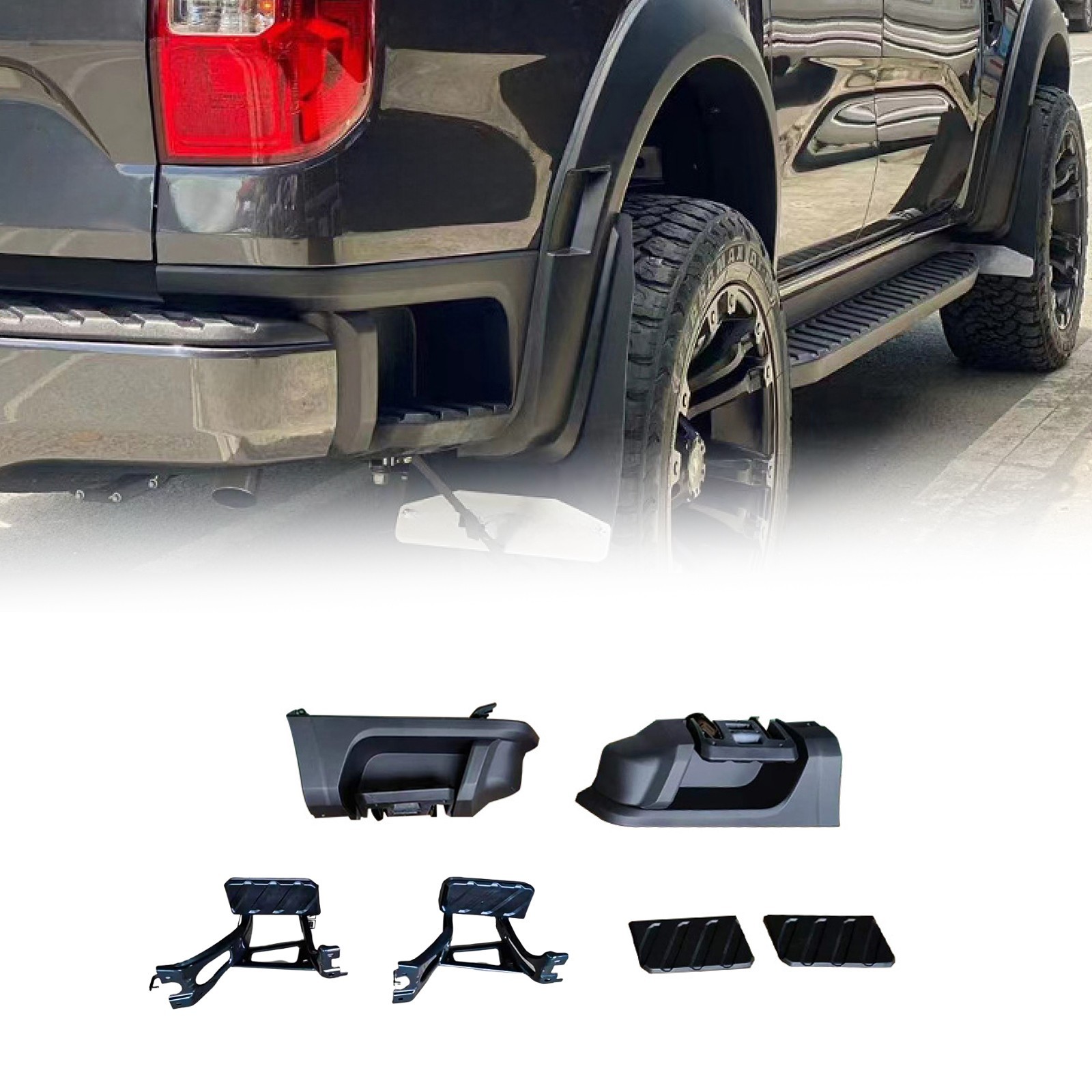 Rear Bed Step for Ford Ranger T9 2022-2025 XL XLT, Black Rear Side Foot Step Rear Bed Step for Ford Ranger T9 2022-2025 XL XLT, Black Rear Side Foot Step