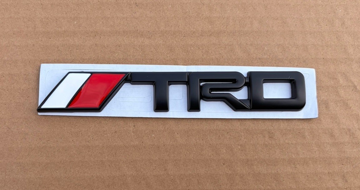 5” TRD Style Emblem Black Red White Metal Badge for Tacoma 4Runner Tundra