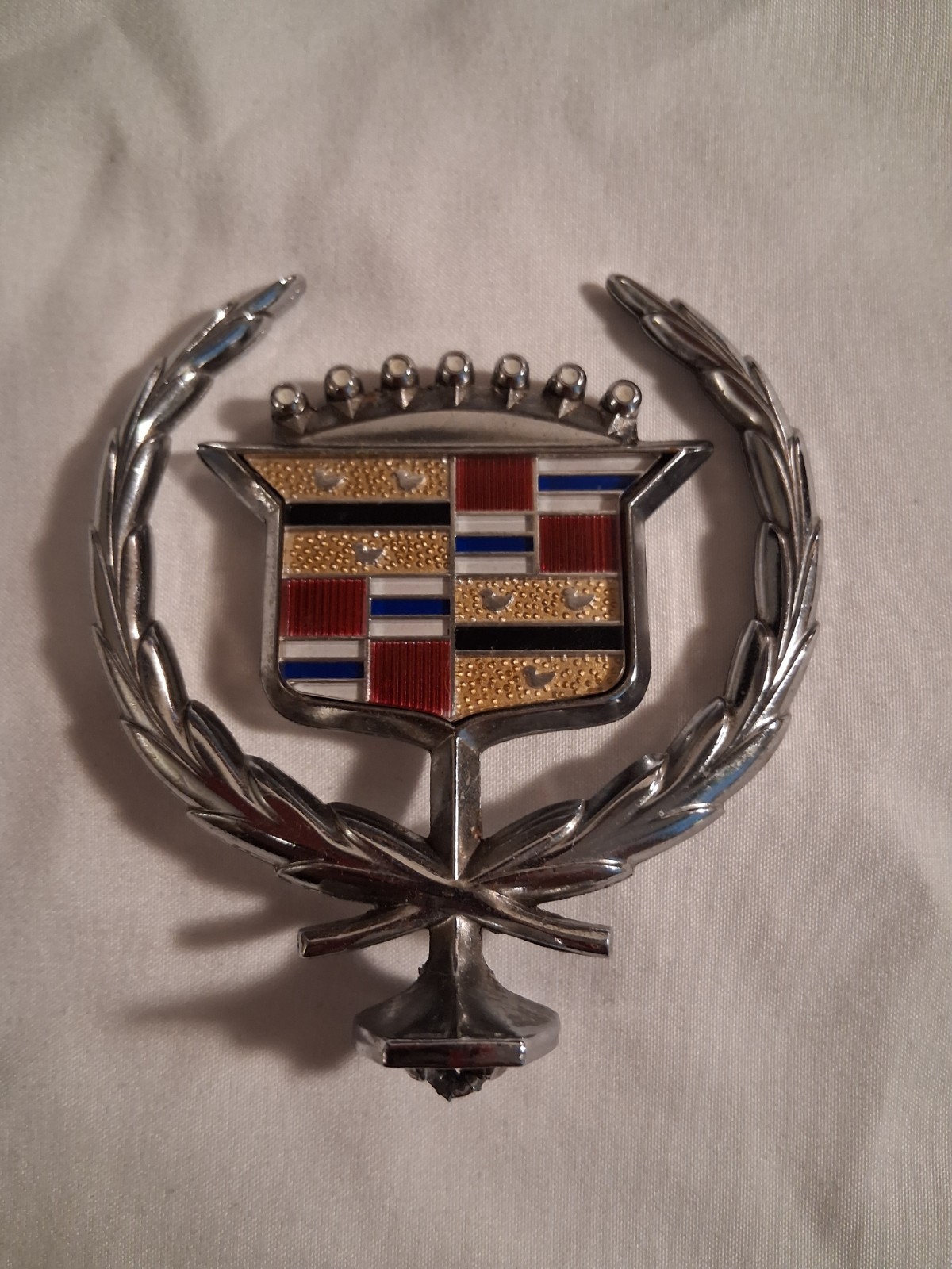 Vintage 70s or 80s Original Cadillac Crest Emblem Hood Ornament used GM part