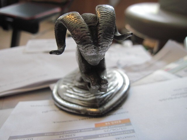 1933  1934  Dodge  Ram Radiator  Cap  Ornament Mascot  Emblem ORIGANAL