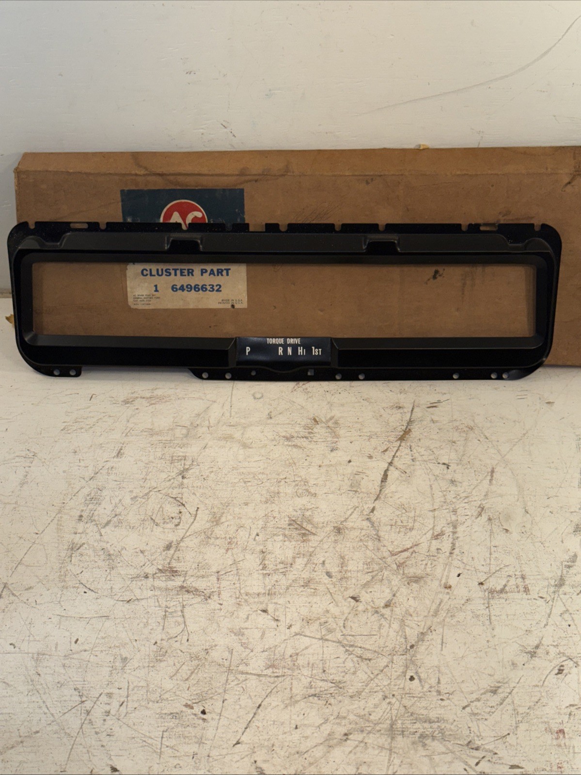 New Rare OEM GM 6496632 Instrument Cluster Bezel 1969-71 Nova With Torque Drive