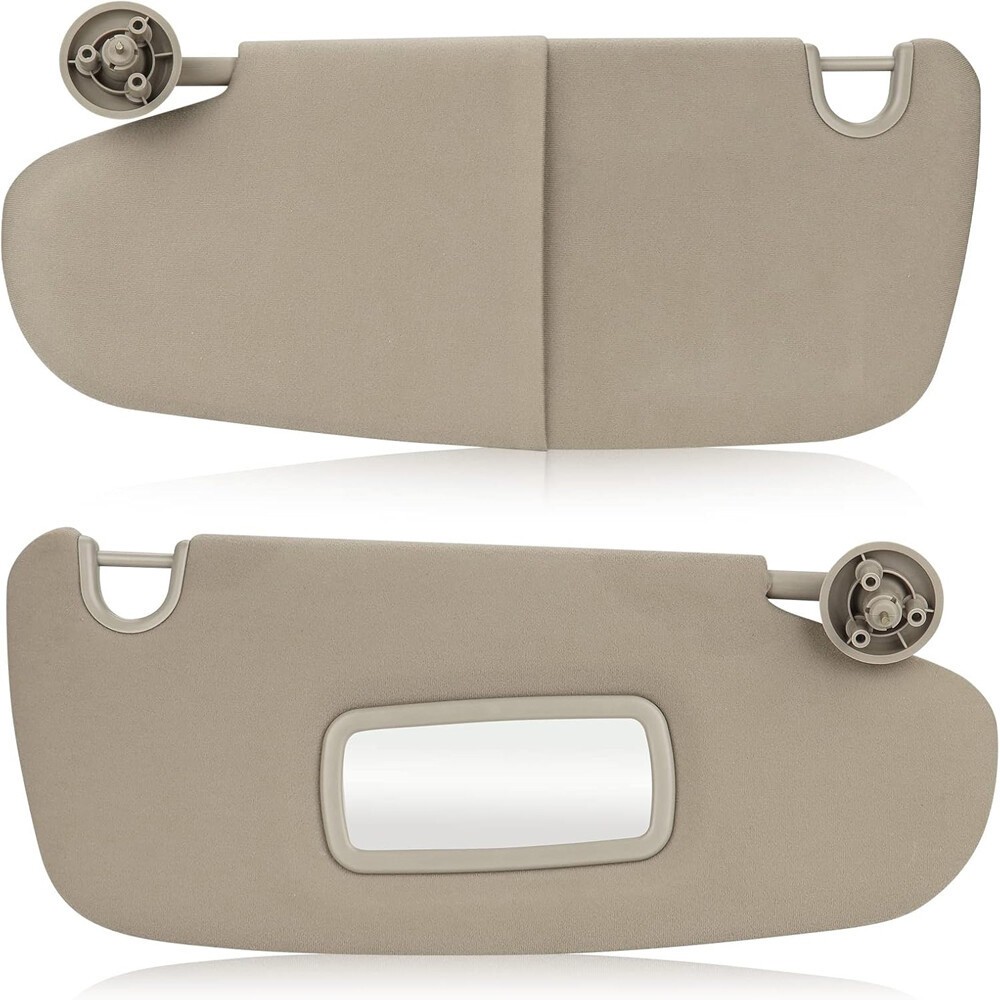 2Pcs Sun Visor Set Left & Right For 2002-2009 Dodge Ram 1500 2500 3500 Beige