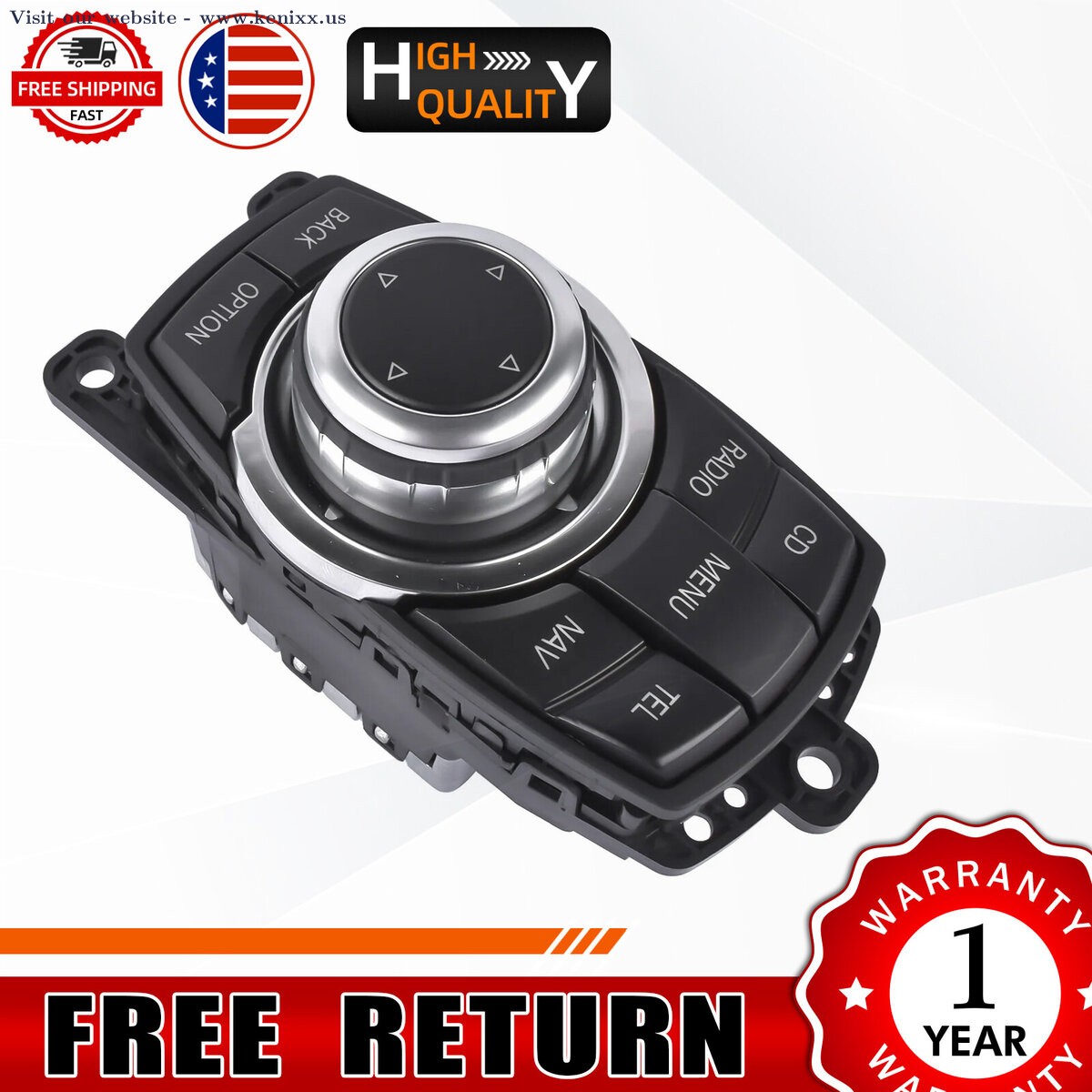 10Pin Media Switch Controller Joystick for BMW F07 F10 F01 F02 F25 65829206446