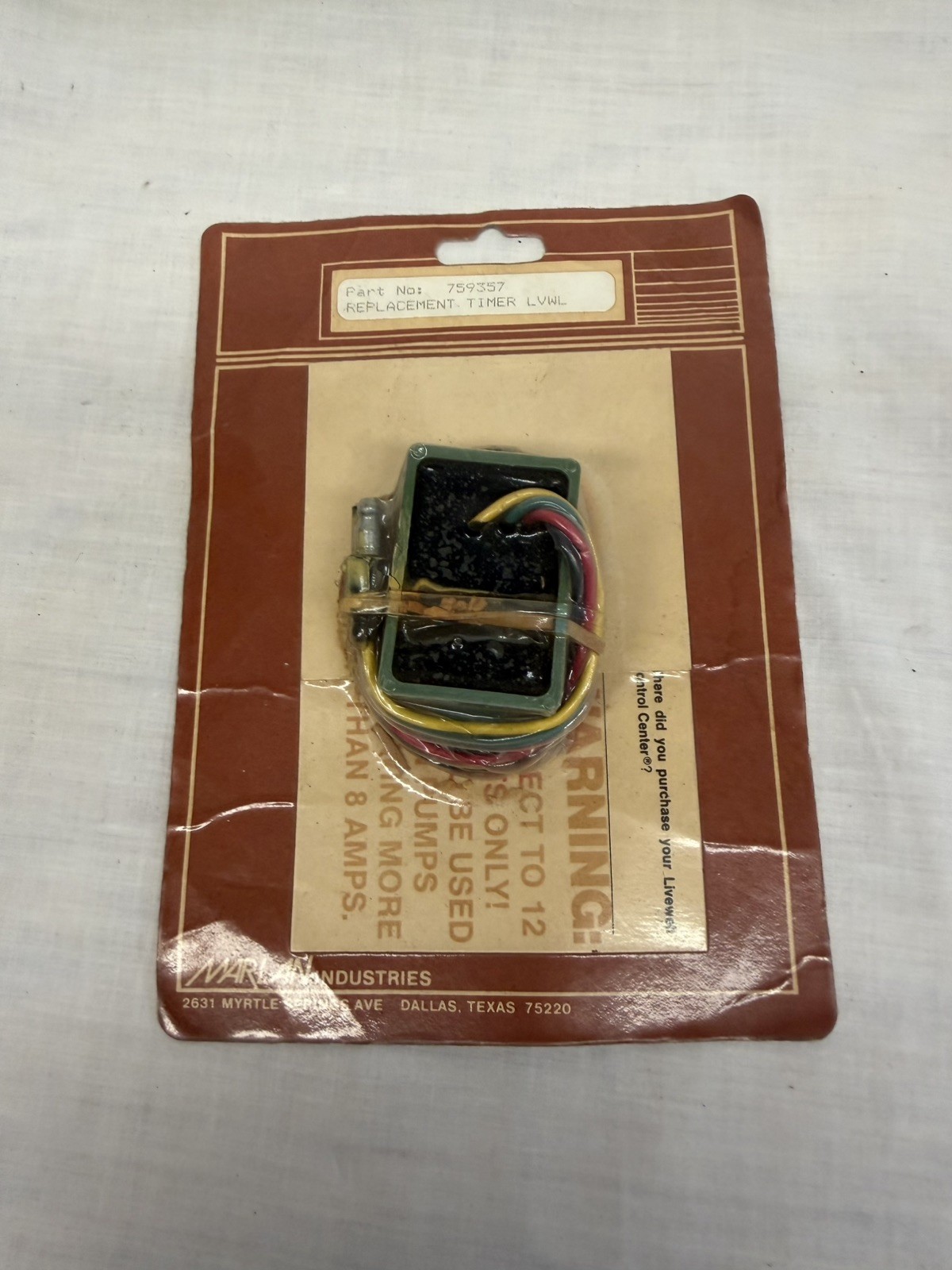 NEW OLD STOCK Marlan Livewell Timer  #759357 