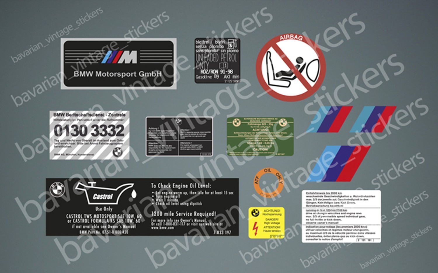 STICKERS DECALS SET RESTORATION FOR BMW Z3 M E36/7 Roadster E36/8 Coupé STICKERS DECALS SET RESTORATION FOR BMW Z3 M E36/7 Roadster E36/8 Coupé