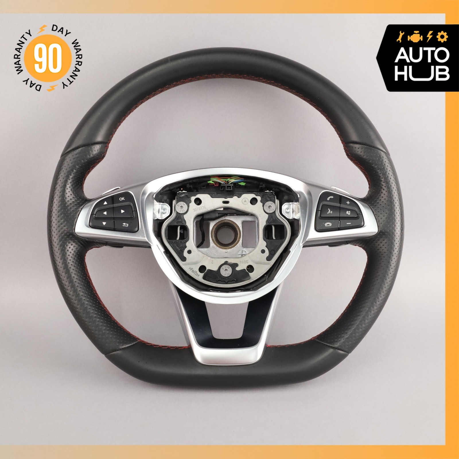 15-20 Mercedes W117 CLA250 AMG SL550 C300 Steering Wheel Flat Bottom OEM 58k