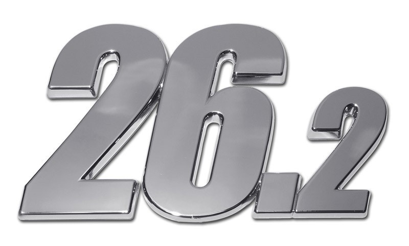 NEW 26.2 Marathon OEM Chrome Metal Auto Emblem.