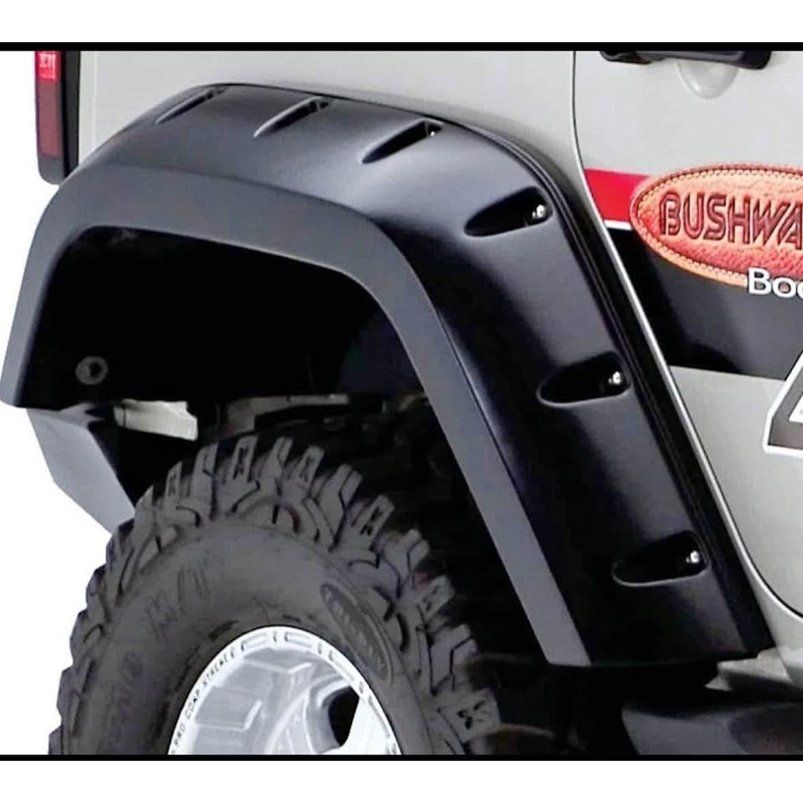 Bushwacker Max Coverage Pocket/Rivet Style Front & Rear Fender Flares | 4-Piece 