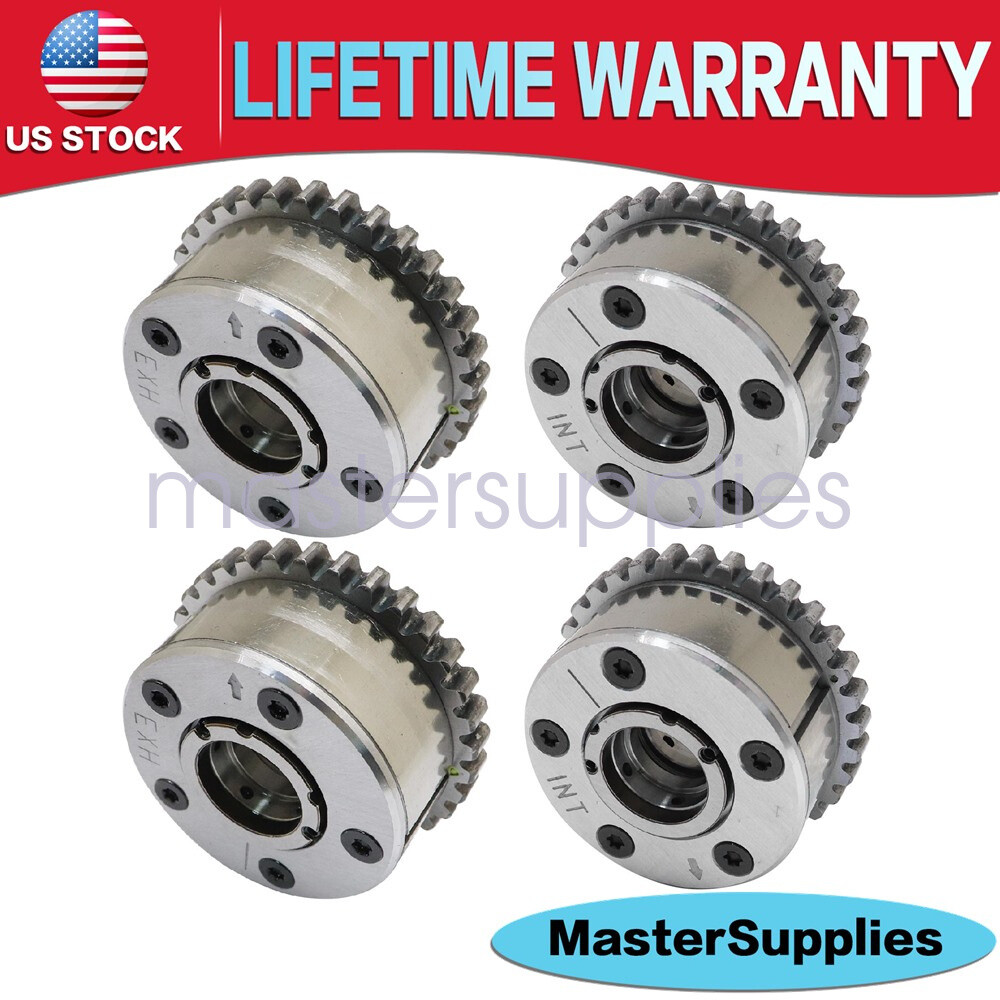 4Pcs Camshaft Phaser Inlet & Outlet For Maserati Quattroporte Ghibli S 3.0L New