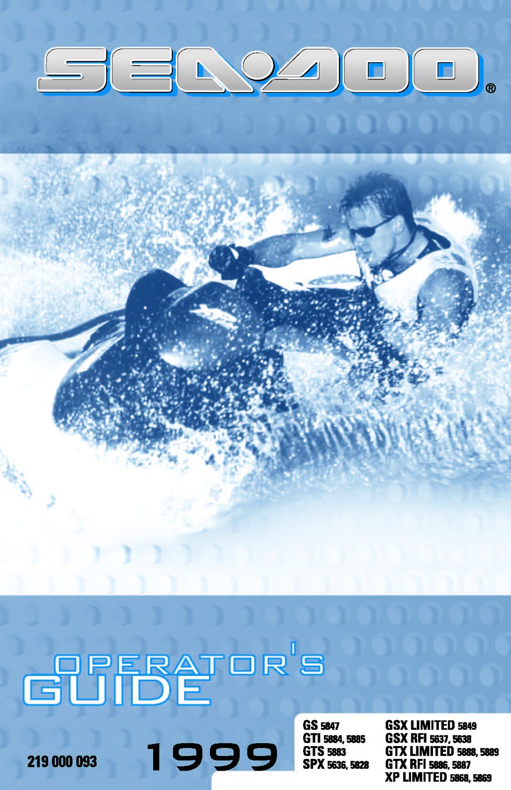 Sea-Doo Owners Manual Book 1999 GTX LIMITED, GTX RFI & XP LIMITED