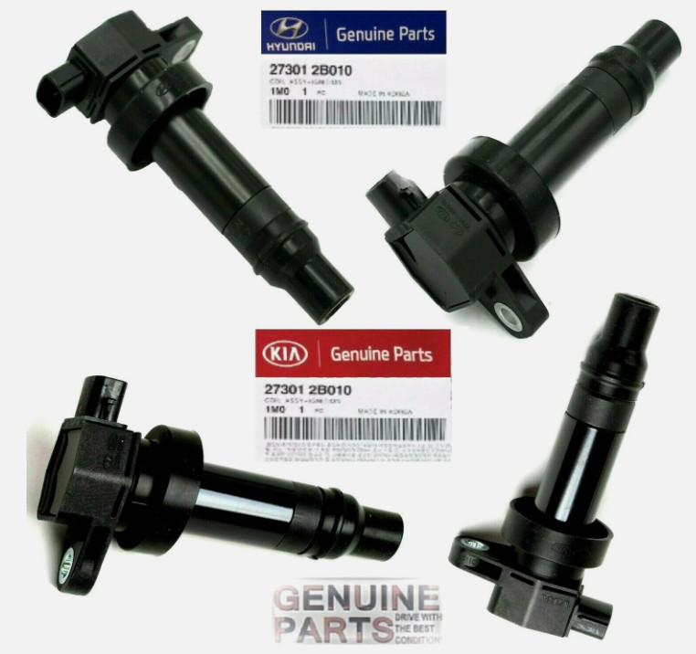 NEW ⭐ 4 PACK OEM HYUNDAI KIA  COIL IGNITION ENGINE FOR Spark Plug ⭐GENUINE ⭐⭐⭐⭐⭐
