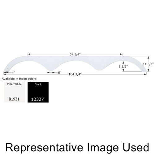 Icon 01931 RV Trailer Triple Axle Fender Skirt Polar White For Heartland NEW