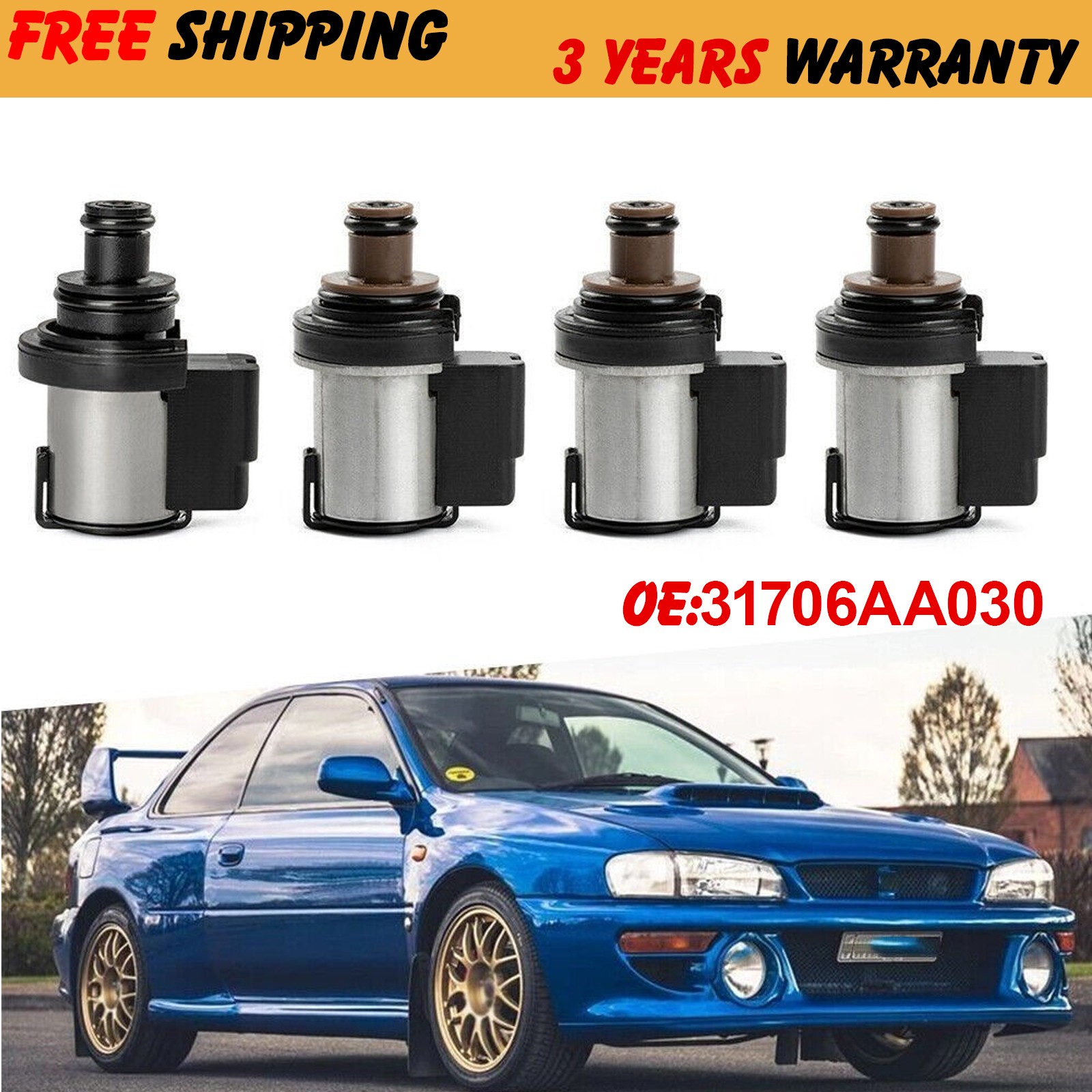 4PCS Transmission Solenoid Kit For Subaru Crosstrek Forester CVT TR580 TR690 NEW