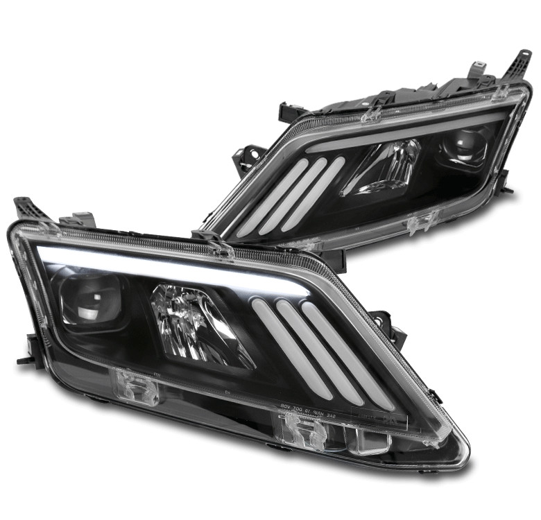 For 10-12 Ford Fusion LED Sequential Signal Projector Headlights Headlamp Black