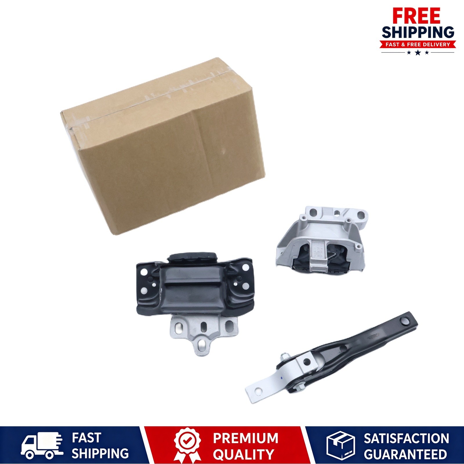 3Pcs Engine Motor & Gearbox Mount Assembly Fits VW Atlas Cross Sport 3.6L Pair