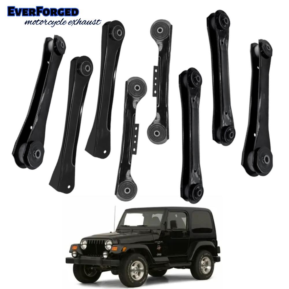 8Pcs Set Front Rear Lower & Upper Control Arms for Jeep TJ Wrangler 1997-2006