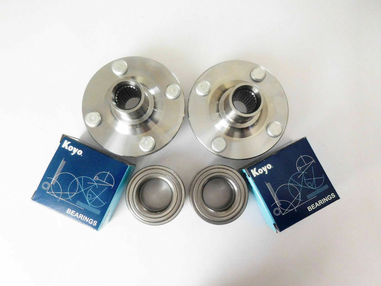 Front Wheel Hub with OEM KOYO/NSK Wheel Bearing Set For 1994-2001 Acura Integra