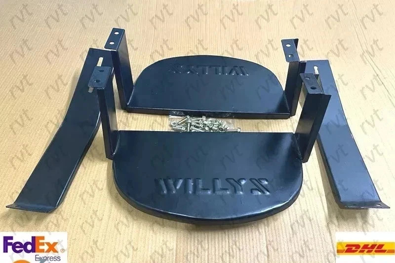 Foot Rest WWII Pair Fits Willys jeep MB Willys style G503- Primed Willys Stamped