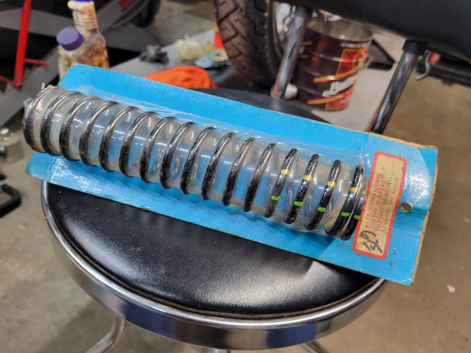 S&W motorcycle MX Vintage NOS rear shock spring set, AHRMA Single Rate 9\ S&W motorcycle MX Vintage NOS rear shock spring set, AHRMA Single Rate 9\
