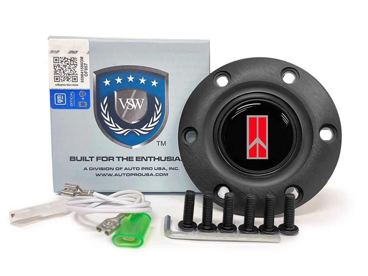 VSW 6-Bolt Black Horn Button, 1981-96 Oldsmobile Rocket II Emblem