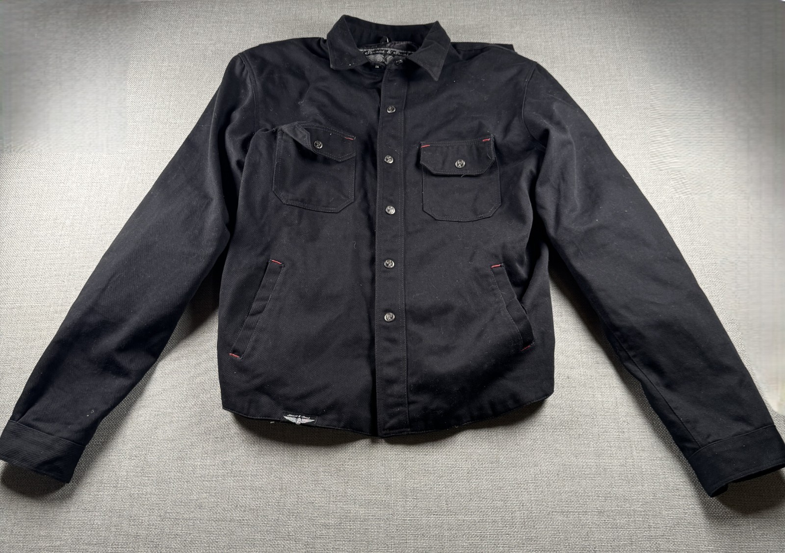 Street & Steel Vault Armor Systems Men's Black Riding Shirt Jacket Size Large