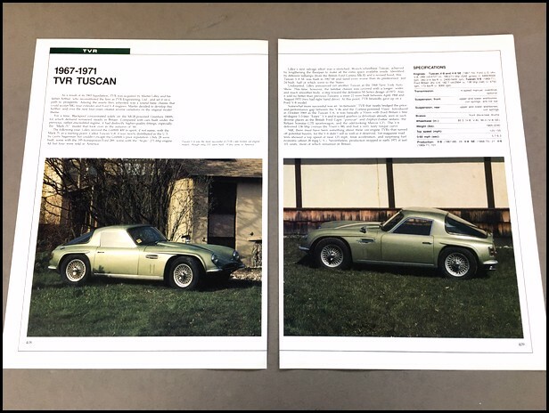 TVR Tuscan Car Review Print Article with Specs 1967 1970 1971 1968 1969 P408 TVR Tuscan Car Review Print Article with Specs 1967 1970 1971 1968 1969 P408