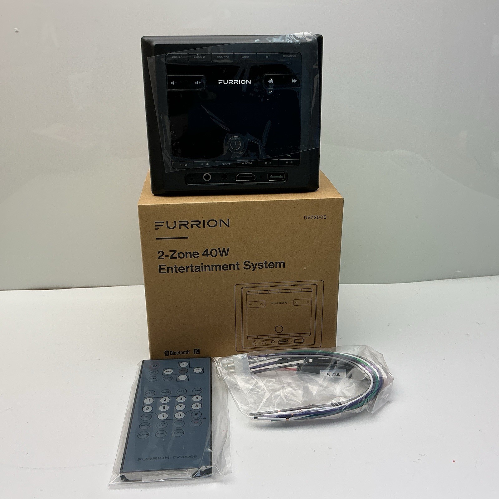 NEW Lippert Furrion RV 40-Watt 2-Zone Entertainment System DV7200S With Remote