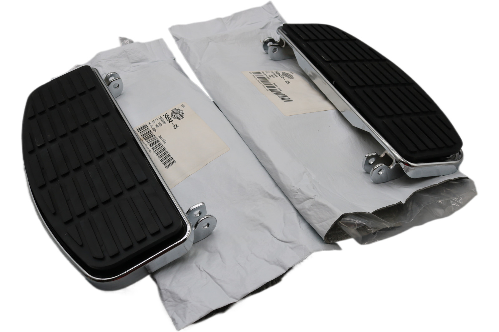 50632-85 NEW OEM 1984-1994 HARLEY-DAVIDSON FXRT FXRP RIDER FOOT BOARDS PAIR SET