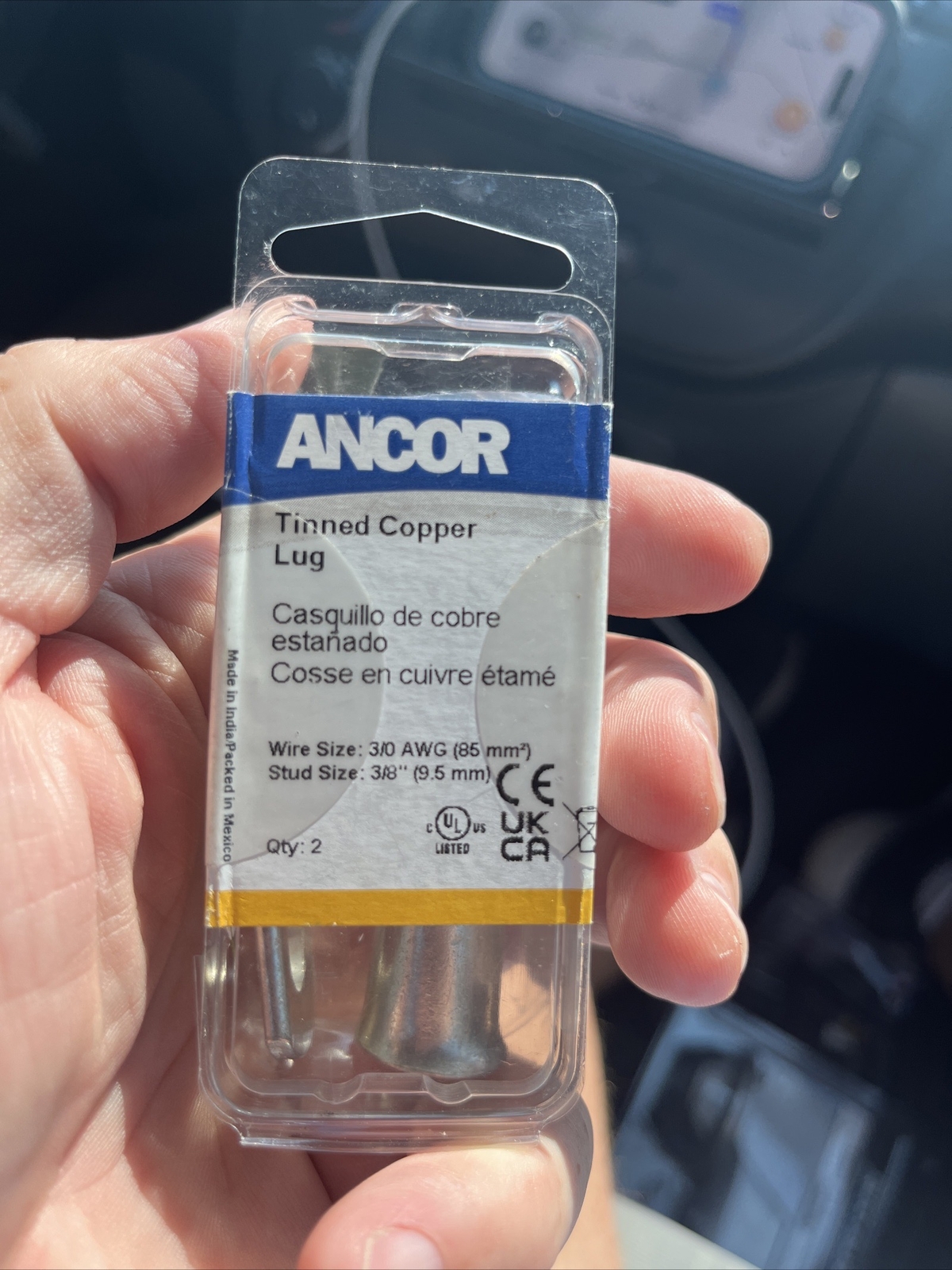 Ancor HD Lug 3/0 Gauge Wire 3/8\ Ancor HD Lug 3/0 Gauge Wire 3/8\