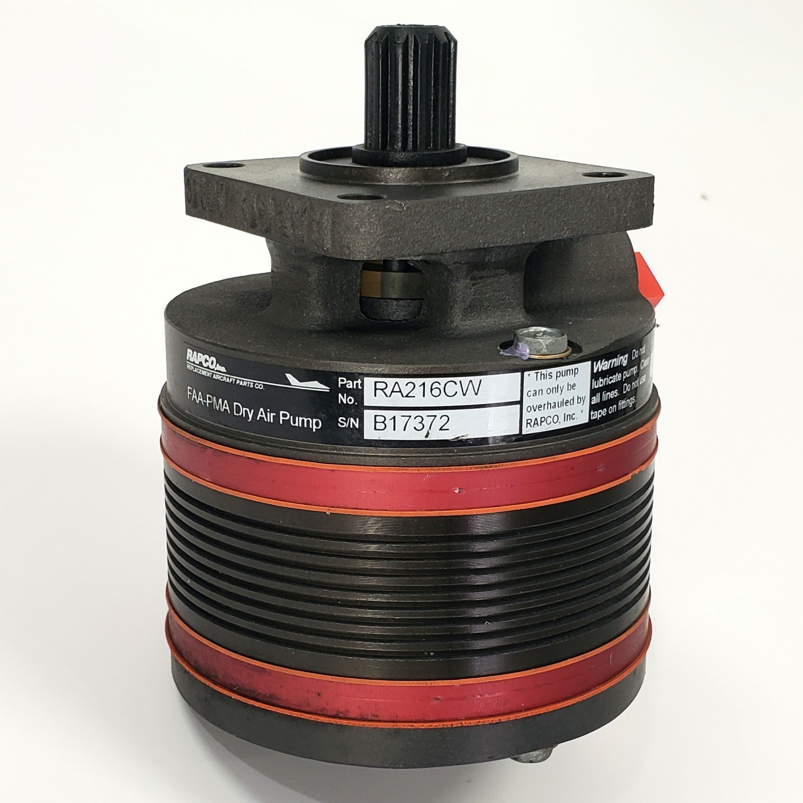 Rapco Dry Air Pump P/N RA216CW - As Removed
