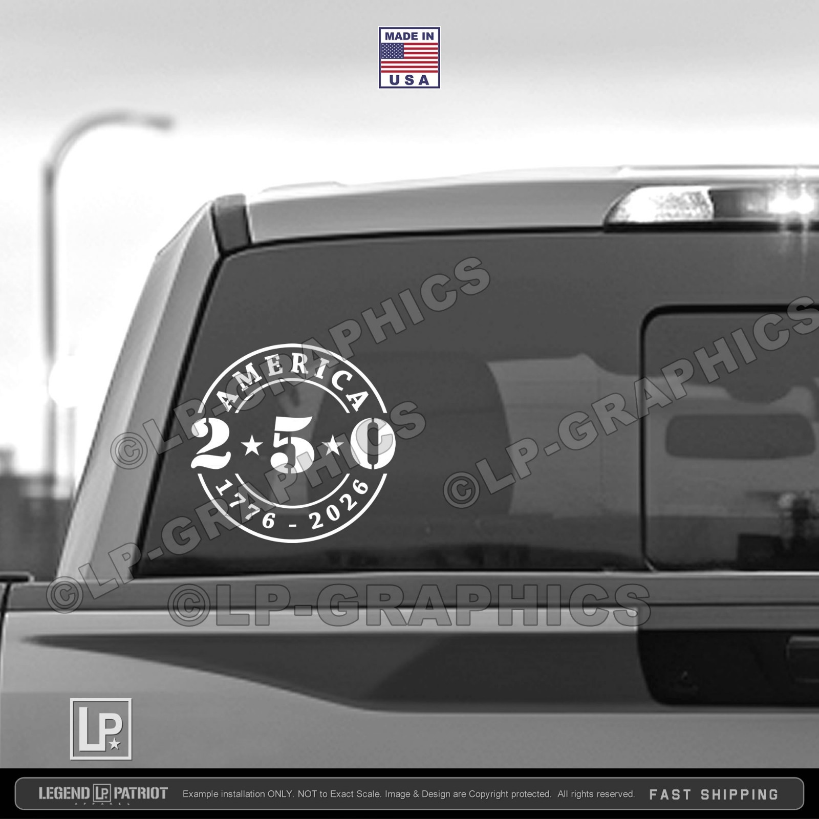 AMERICA 250 Decal - 1776 trump great patriot car sticker sign ultra maga 5-SIZES
