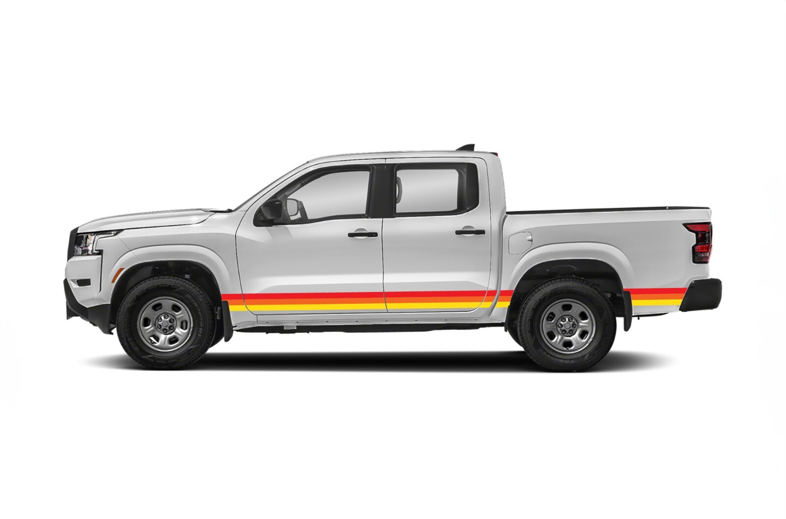 Retro sport stripe graphic design decal sticker for Nissan Frontier 2022-Present