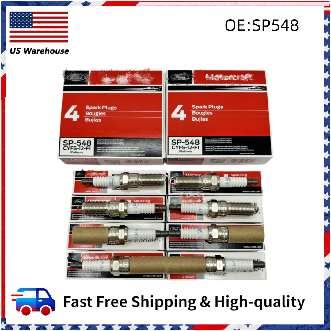 8 Pack NEW OEM SP548X For Ford Motorcraft Platinum Spark Plug CYFS12F1X